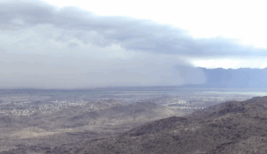 Monsoon storms spreading rain, high winds, and dust