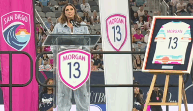 No. 13 hangs in history as San Diego Wave retires Alex Morgan’s number