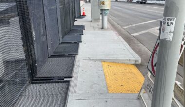 Fencing outside federal buildings in downtown LA creates accessibility concerns