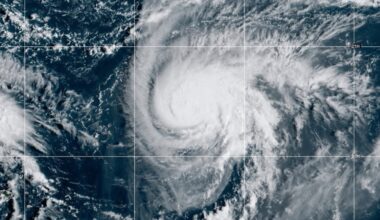 Humberto is now a powerful Category 4 hurricane