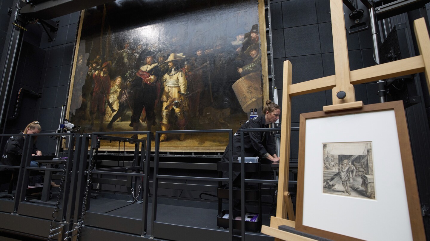 A dog in Rembrandt's 'Night Watch' was copied from another artist's drawing