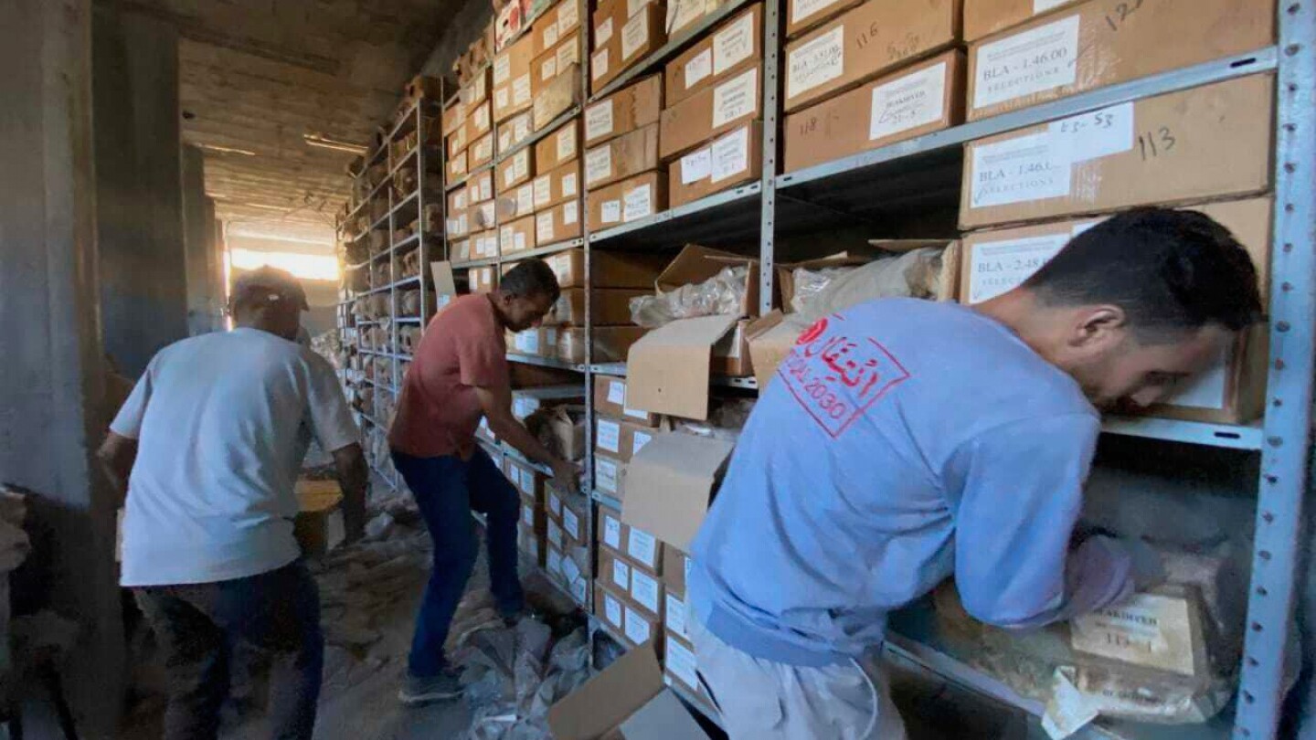 A rushed rescue saves Gaza archeological items before an Israeli strike