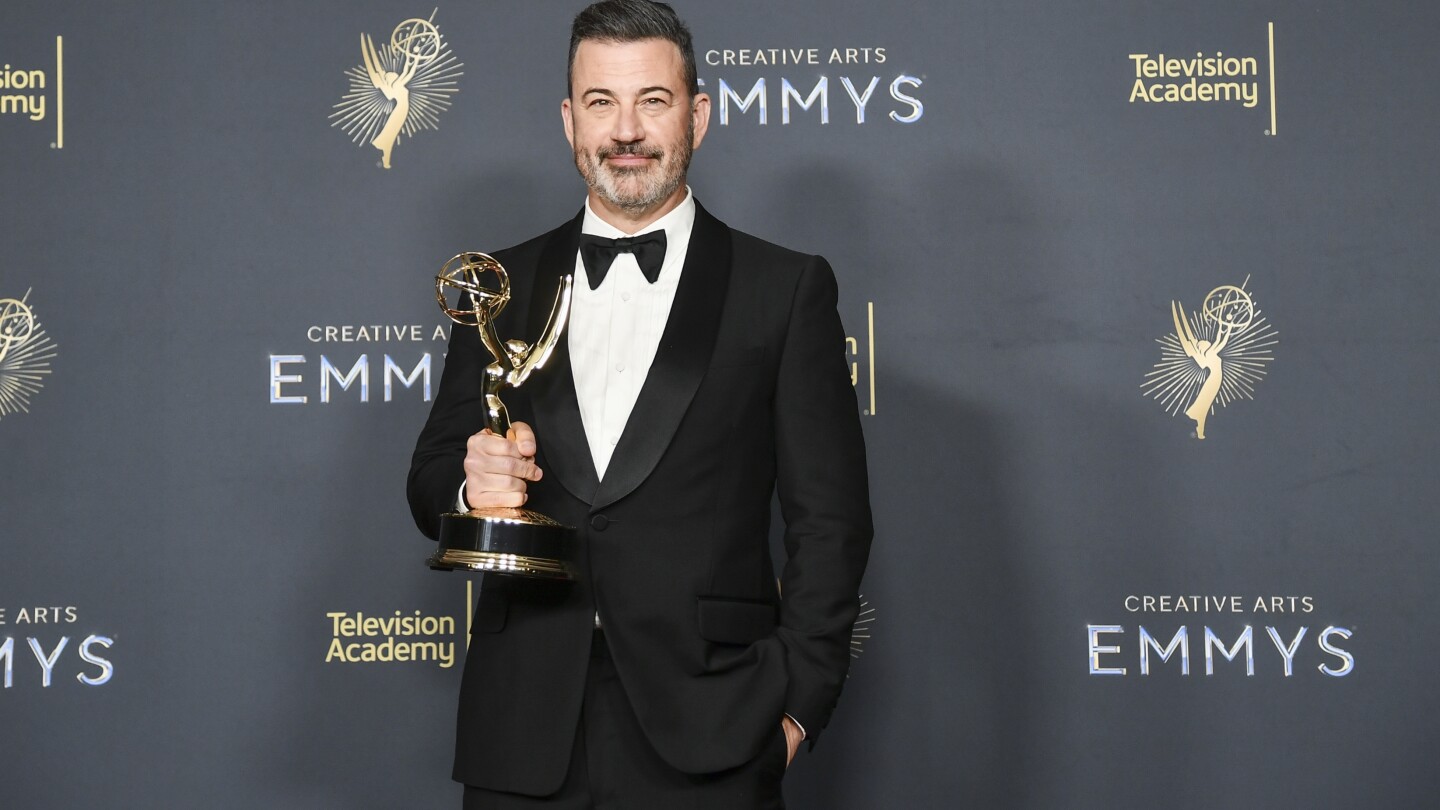 Jimmy Kimmel is standing up for fellow Emmy nominee Colbert
