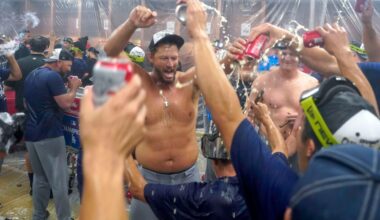 Clayton Kershaw and Dodgers celebrate 12th NL West title in last 13 seasons