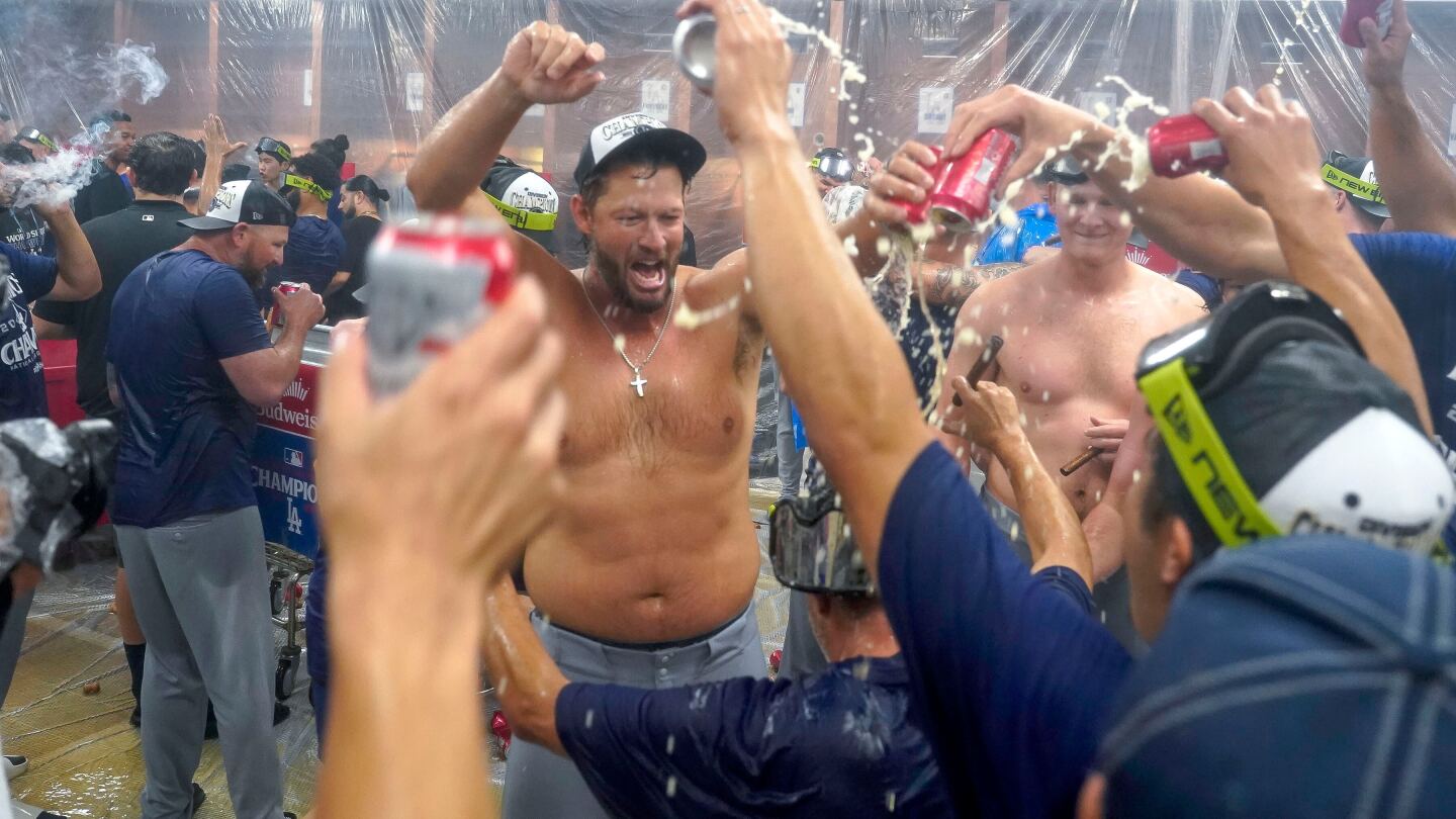 Clayton Kershaw and Dodgers celebrate 12th NL West title in last 13 seasons