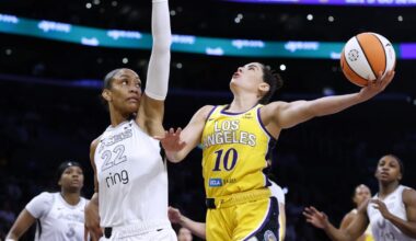 Aces beat Sparks, set WNBA regular-season record for 3-pointers