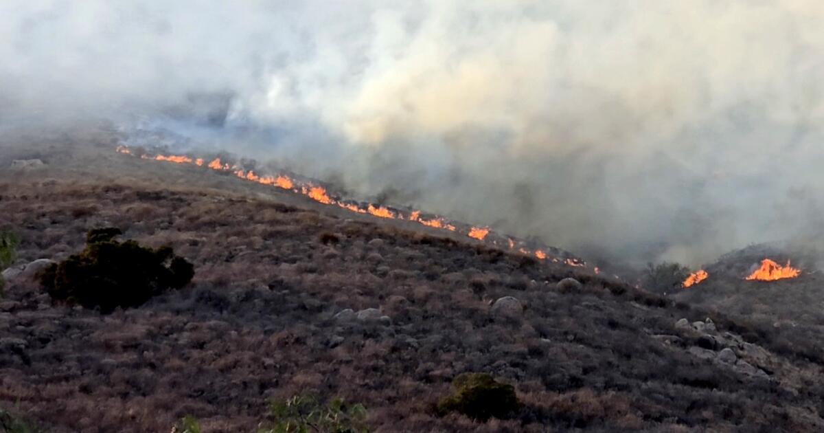 Pyrite fire erupts in Inland Empire, forcing evacuations