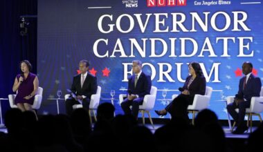 Candidates for California governor debate