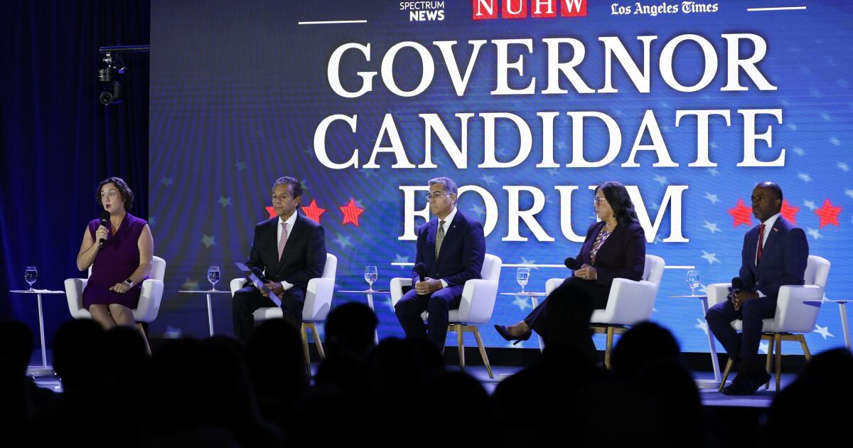 Candidates for California governor debate