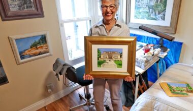 Newport Beach artist donates portraits of homes lost to L.A. wildfires