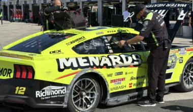 Ryan Blaney going to a backup car at Kansas after crash