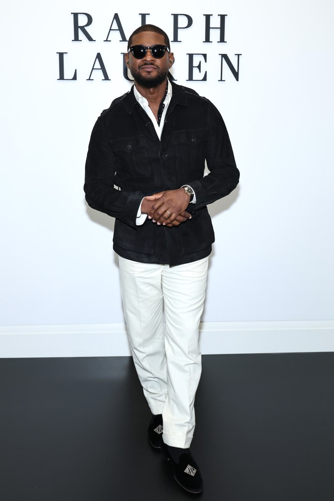 Usher attends the Ralph Lauren show during September 2025 New York Fashion Week on September 10, 2025 in New York City. 