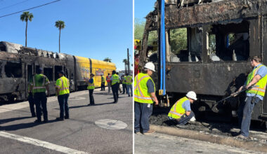 The Valley Metro light rail line east of downtown Phoenix is fully operational again three days aft...