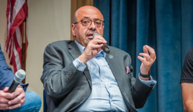 Adel Hagekhalil, general manager, Metropolitan Water Authority of Southern California during "The Colorado River: How Will the States Learn to Share?" panel at Politifest on Oct. 7, 2023 at the University of San Diego – Joan B. Kroc School of Peace Studies.