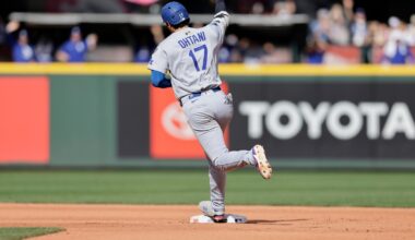 Shohei Ohtani hits his career-high 55th homer of the season to break his own Dodgers record