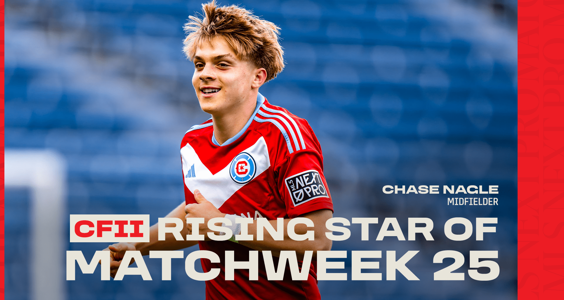 Chicago Fire Academy Midfielder Chase Nagle Named MLS NEXT Rising Star of Matchweek 25