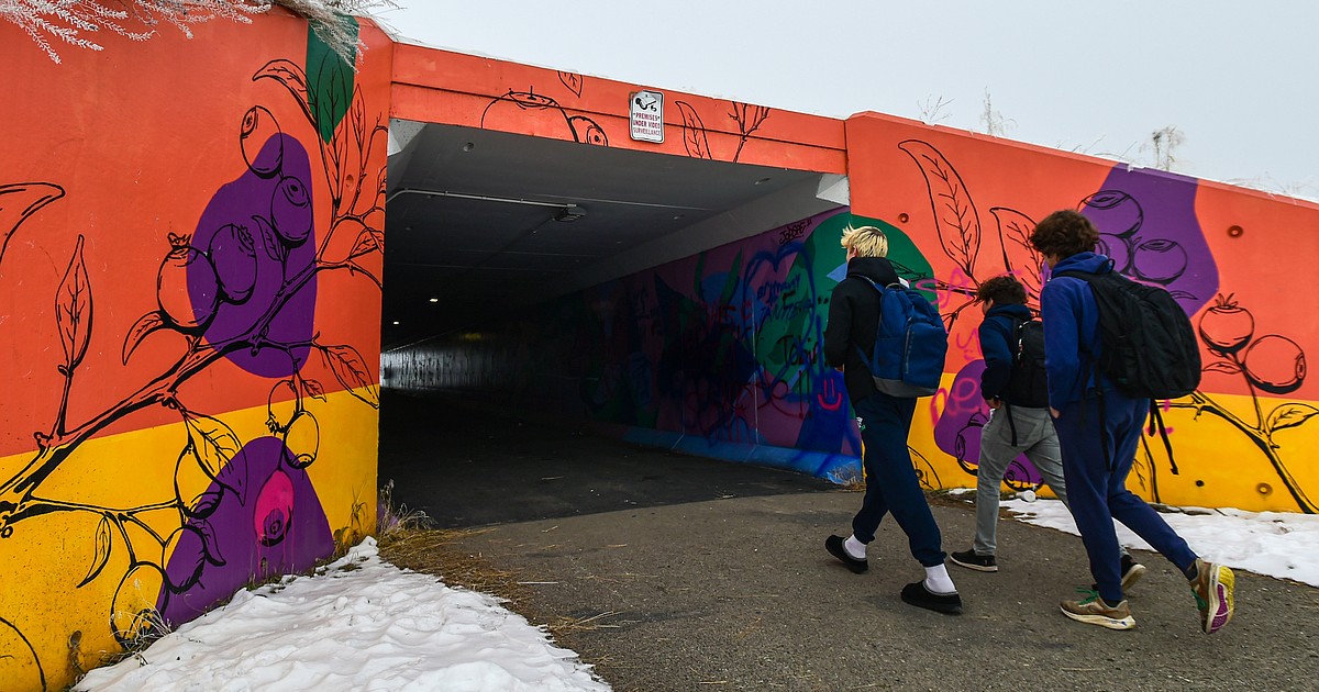 Mural adorning North Kalispell pedestrian tunnel erased after years of attracting offensive graffiti