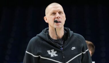 Official Kentucky basketball roster with numbers, heights, and weights