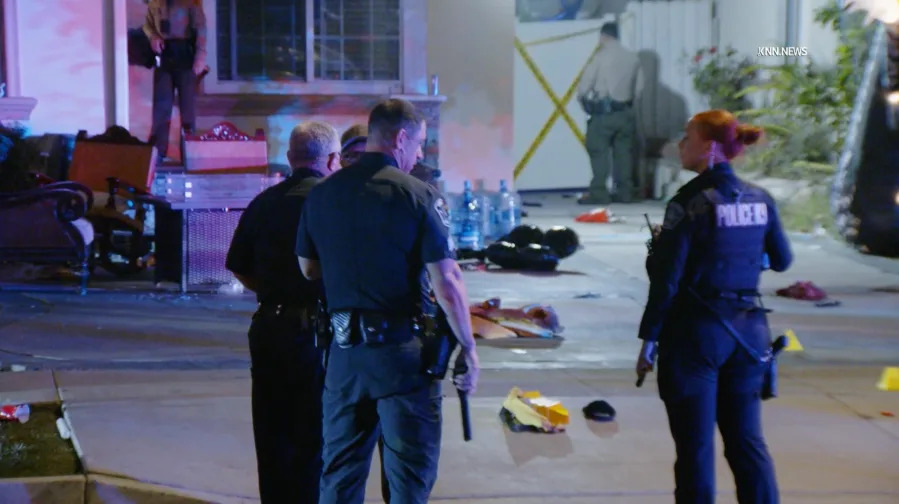 2 shot at large Halloween party in South L.A.’s Del Aire neighborhood. (KNN)