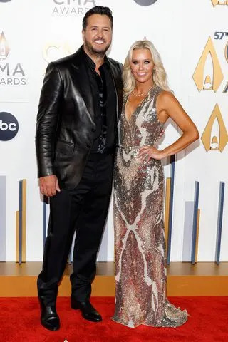 Jason Kempin/Getty Luke Bryan and Caroline Bryan in November 2023 in Nashville