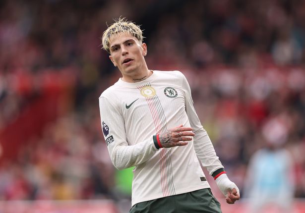 Alejandro Garnacho of Chelsea during the Premier League match between Nottingham Forest and Chelsea at City Ground on October 18, 2025 in Nottingham, England
