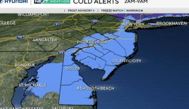 Frost advisory for most of Philadelphia region overnight, sunny and cool Monday. Here's the weather forecast.