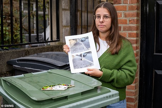 Francesca Poncetta, 32, was fined £600 by her local council for cardboard which ended up on her street