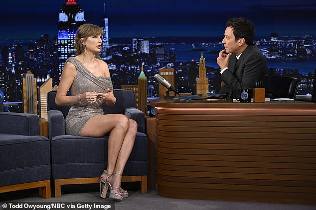 Swift appeared on The Jimmy Fallon show on Monday night after releasing her new album