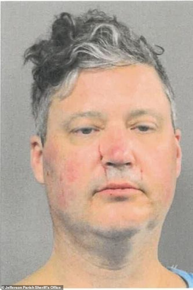 Lucie is seen with a face full of blood and what appear to be scratched in his booking photo. He was charged with one count of domestic abuse child endangerment and resisting an officer by refusing to identify himself