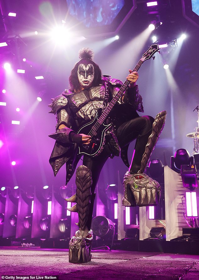 Simmons is one of the co-founders of the iconic rock band; pictured 2023