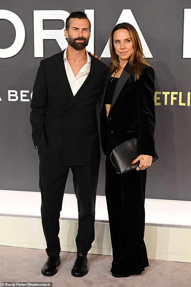 Mel C attended the event alongside her long-term boyfriend, Chris Dingwall (pictured)