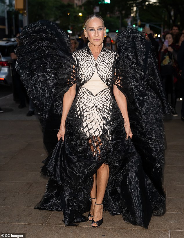 Parker was also pictured outside Lincoln Center, where the annual soiree was held