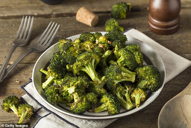 Just one cup of broccoli contains 45mg of calcium when cooked, says nutritionist Thalia Pellegrini