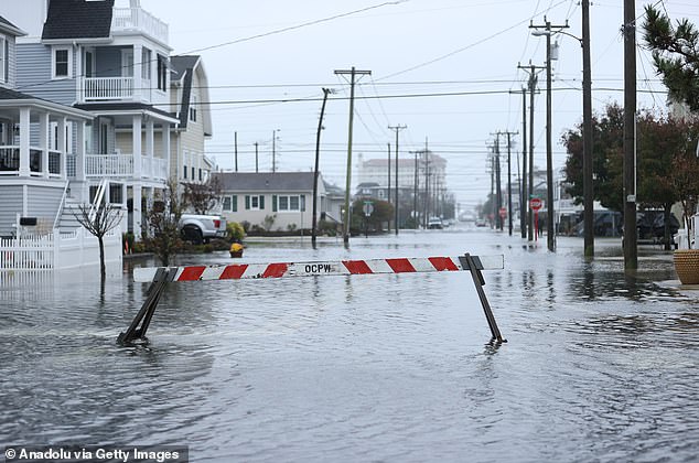 Coastal flood warnings have been put in place for Long Island, New York City and Southern Westchester County beginning 12pm Sunday through 8pm Monday Pictured: Avalon, New Jersey