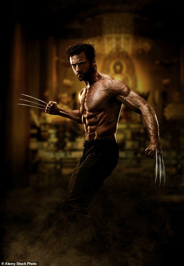 Wolverine-star Hugh Jackman, 57, admitted to having a team of eight trainers, nutritionists and cooks who helped him get in shape for the film and said he 'ate tilapia and beans for days' to hone his physique