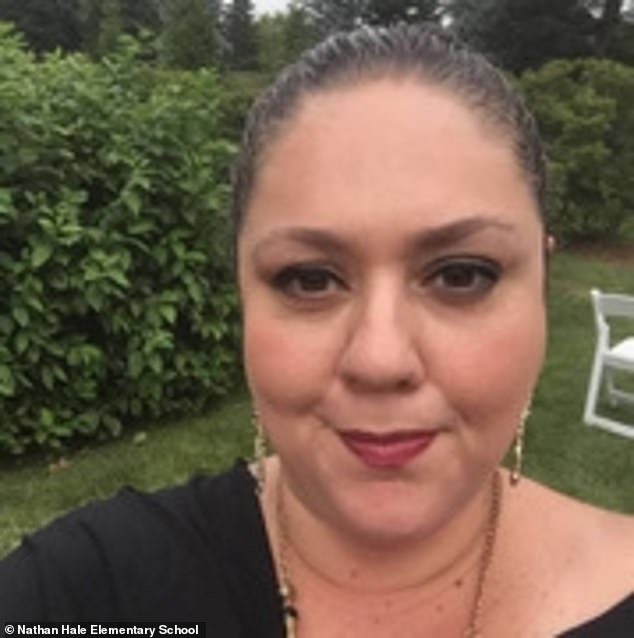 Lucy Martinez was identified as a teacher at Nathan Hale Elementary School who made gestures seemingly mocking Charlie Kirk's assassination at an anti-ICE protest