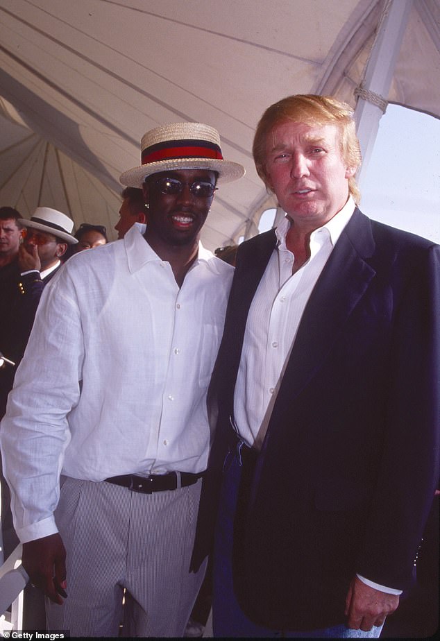 Trump and Combs seen together and 1998. The two native New Yorkers were acquainted during the peak of Combs' fame