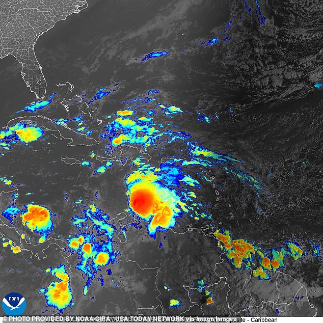 Storm Melissa is producing 50mph. Hurricane trackers said it should reach Haiti and Jamaica by Thursday