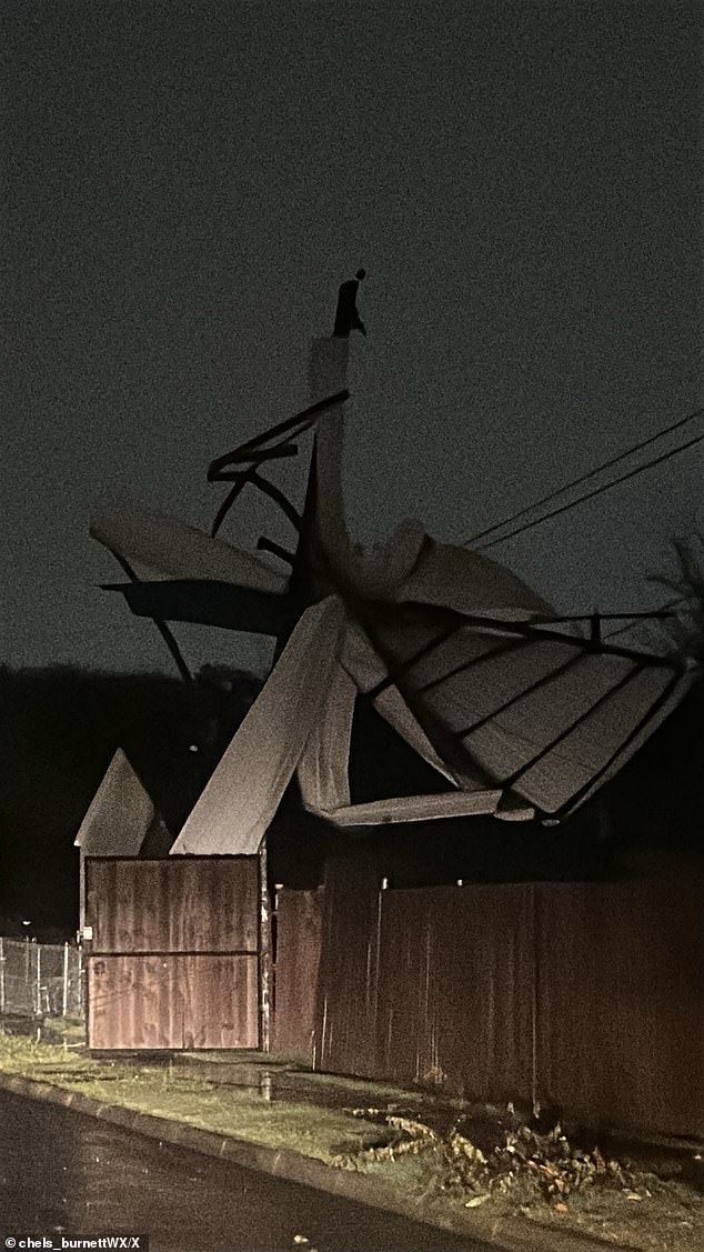 The winds left a trail of destruction in their wake as they blasted the Dallas Fort worth area