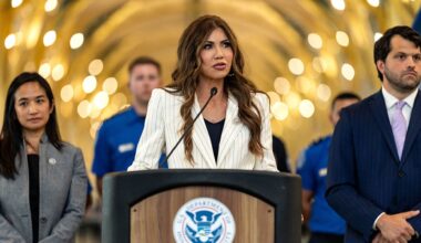 Airports won't show Kristi Noem video blaming Democrats for shutdown
