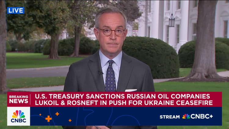 U.S. Treasury sanctions Russian oil companies in push for Ukraine ceasefire