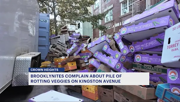 DSNY to remove pile of rotting vegetables off Crown Heights street