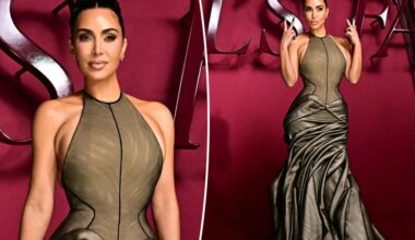 Kim Kardashian stuns in sleeveless dress for LA premiere of Ryan Murphy's 'All's Fair'