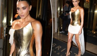 Kim Kardashian is a Grecian goddess in vintage Givenchy on 45th birthday
