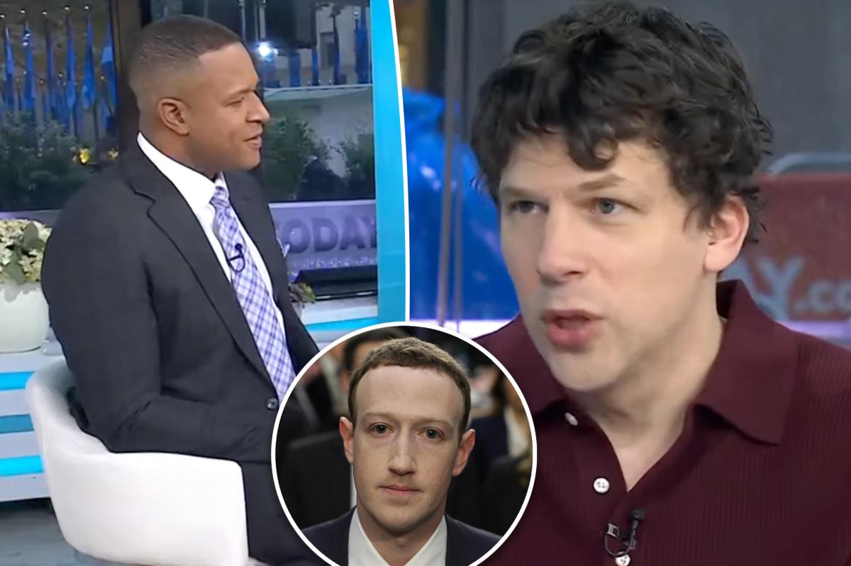 Jesse Eisenberg, 'Today' host Craig Melvin have awkward exchange over Mark Zuckerberg role