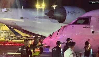 Plane from Charlotte involved in taxiway collision at New York City airport, per report