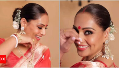 Bipasha Basu joins “Bipasha Bipasha” trend, shares amazing reel in stunning saree - watch video | Hindi Movie News