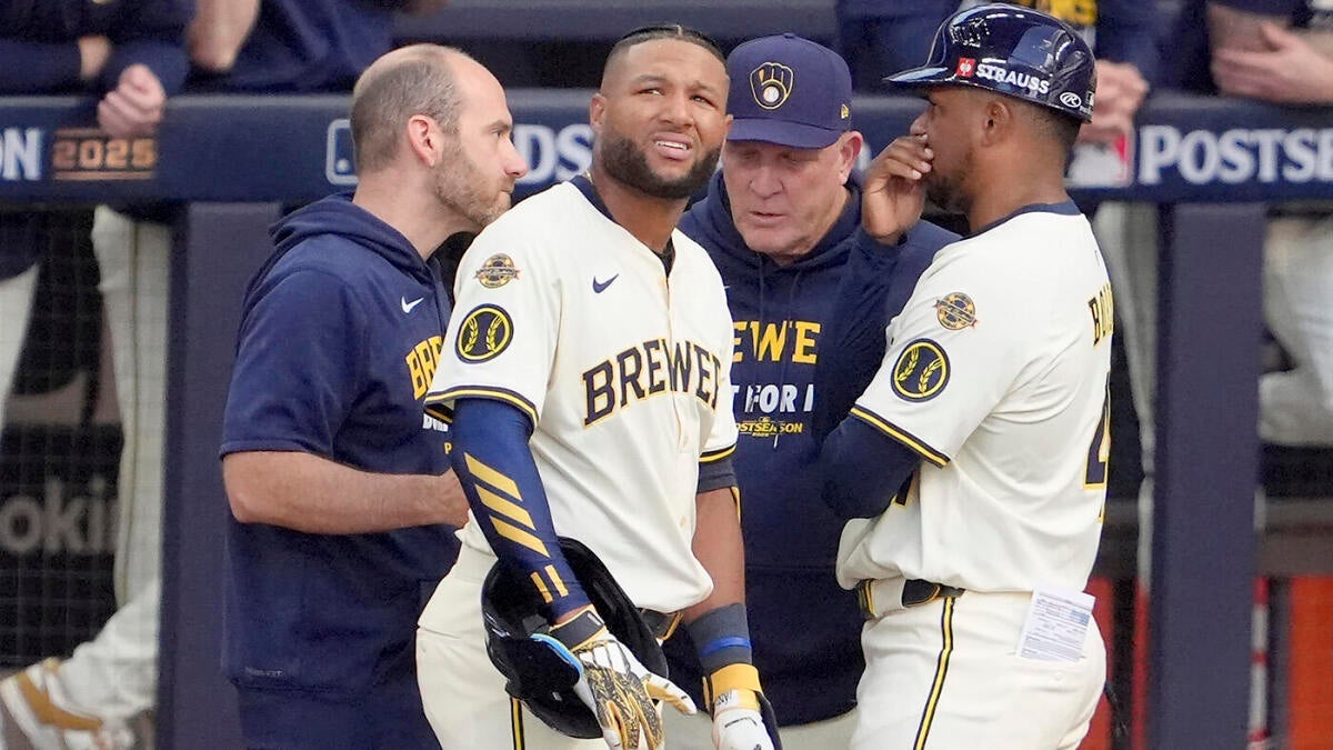 Brewers' Jackson Chourio leaves NLDS Game 1 with hamstring injury after recording three hits in two innings