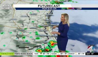 Spotty showers expected as Jags face Chiefs