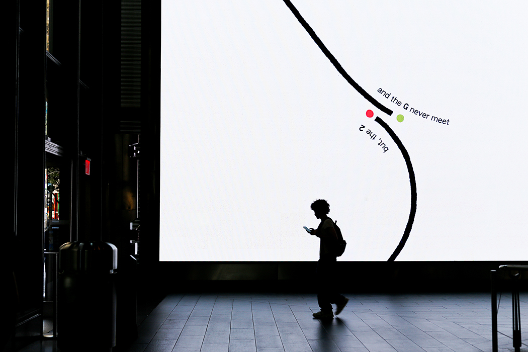 New subway art 'A Data Love Letter to the Subway' is now on view at Fulton Transit Center